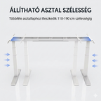Prémium Elektromos Íróasztal Láb E7H , 68-133cm Állítható, Kétmotoros, 125 kg Teherbírás, LED érintőképernyő, 4 memóriahely, USB töltőport