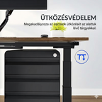 Prémium Elektromos Íróasztal Láb E7H , 68-133cm Állítható, Kétmotoros, 125 kg Teherbírás, LED érintőképernyő, 4 memóriahely, USB töltőport