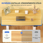 QN1 Basic elektromosan állítható magasságú íróasztal, 100 × 60 cm-es tömör asztallappal, 2 fokozatú magasságállítással.