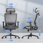 Ergonomikus irodai szék, OC3, 2D kartámasz, Hálós