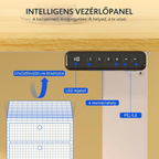 QN1 Basic elektromosan állítható magasságú íróasztal, 100 × 60 cm-es tömör asztallappal, 2 fokozatú magasságállítással.