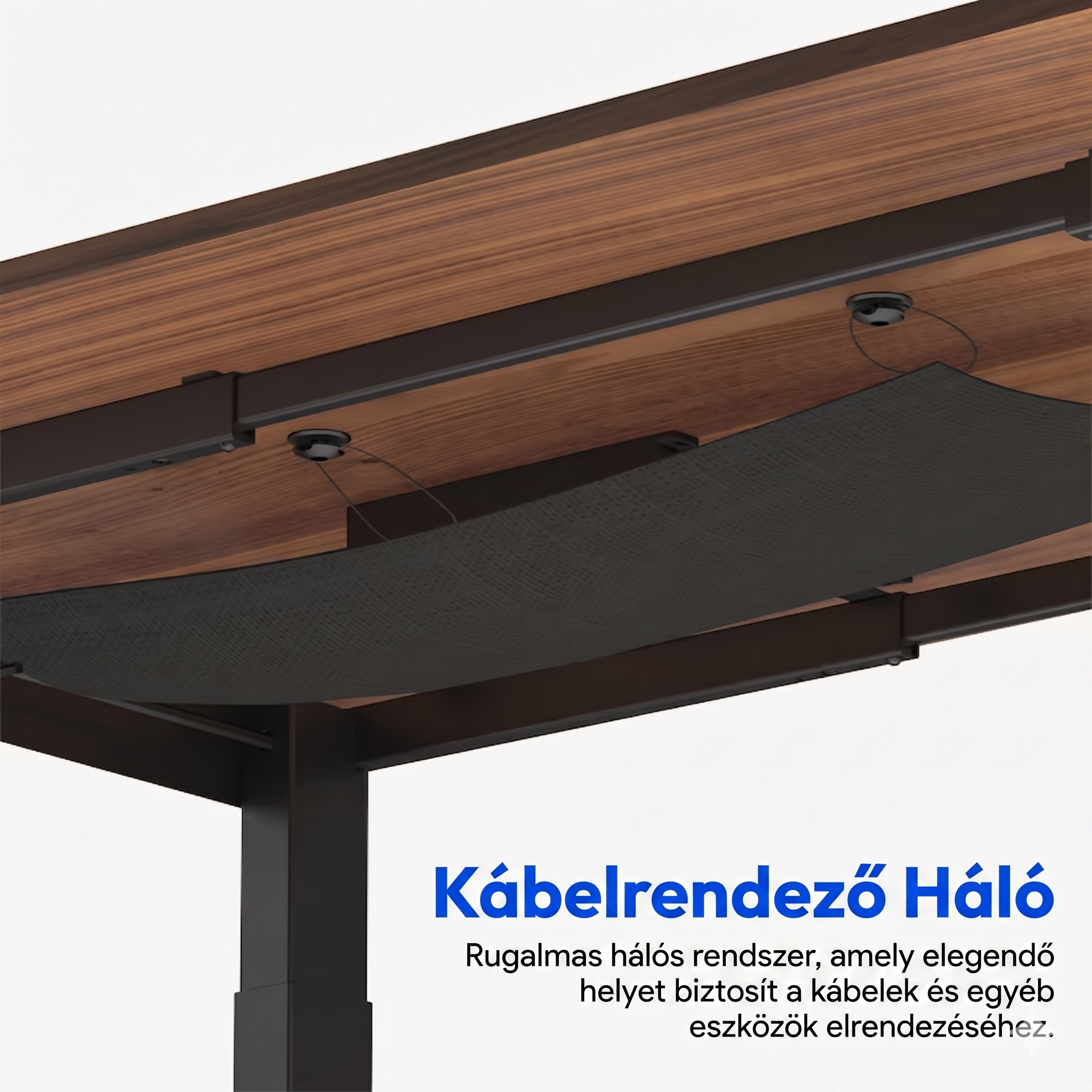 Négylábú elektromos magasságállítható íróasztal láb E2Q, 2 motorral, 150kg teherbírással