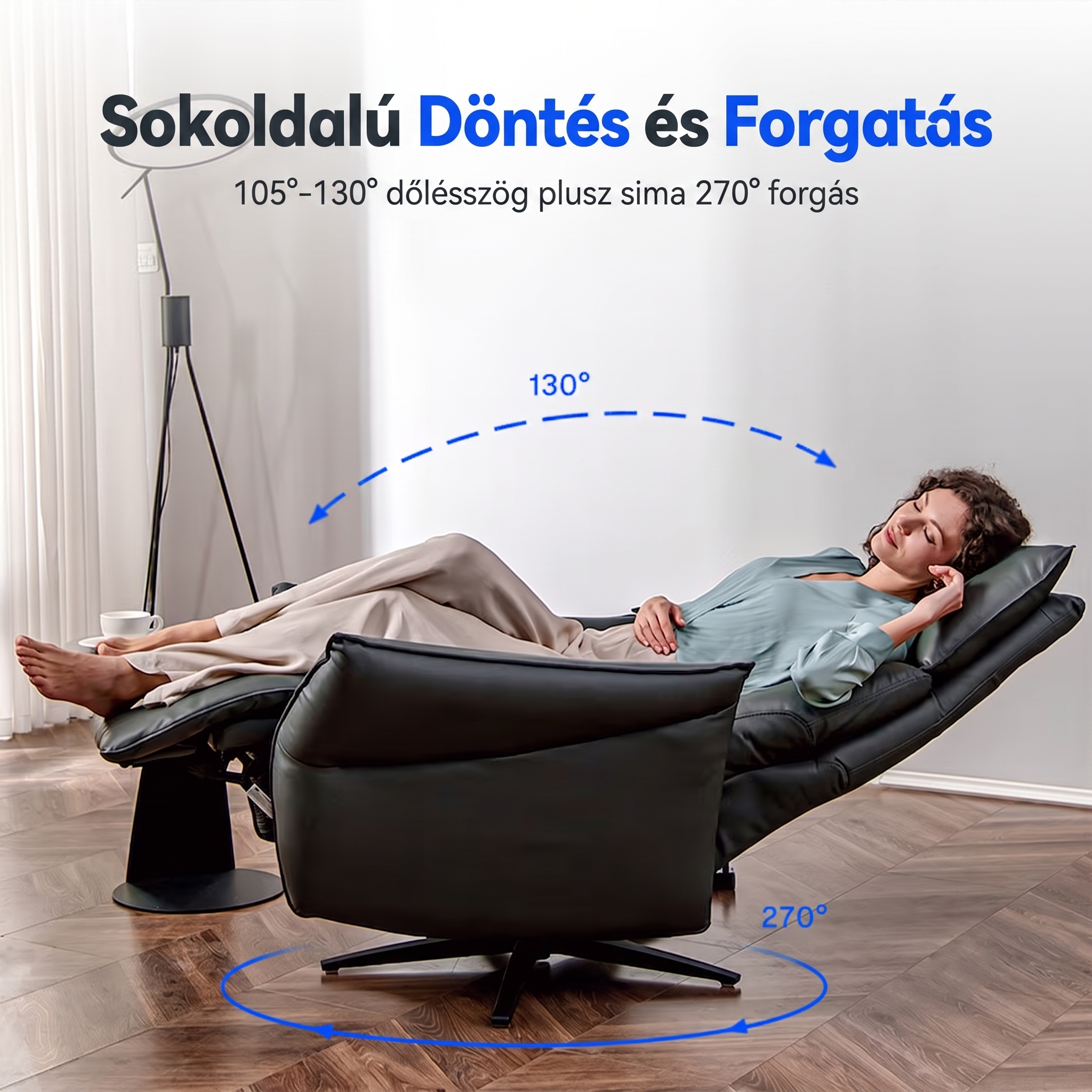 Dual Motor Swivel Recliner X7 – Independent Backrest & Footrest Control