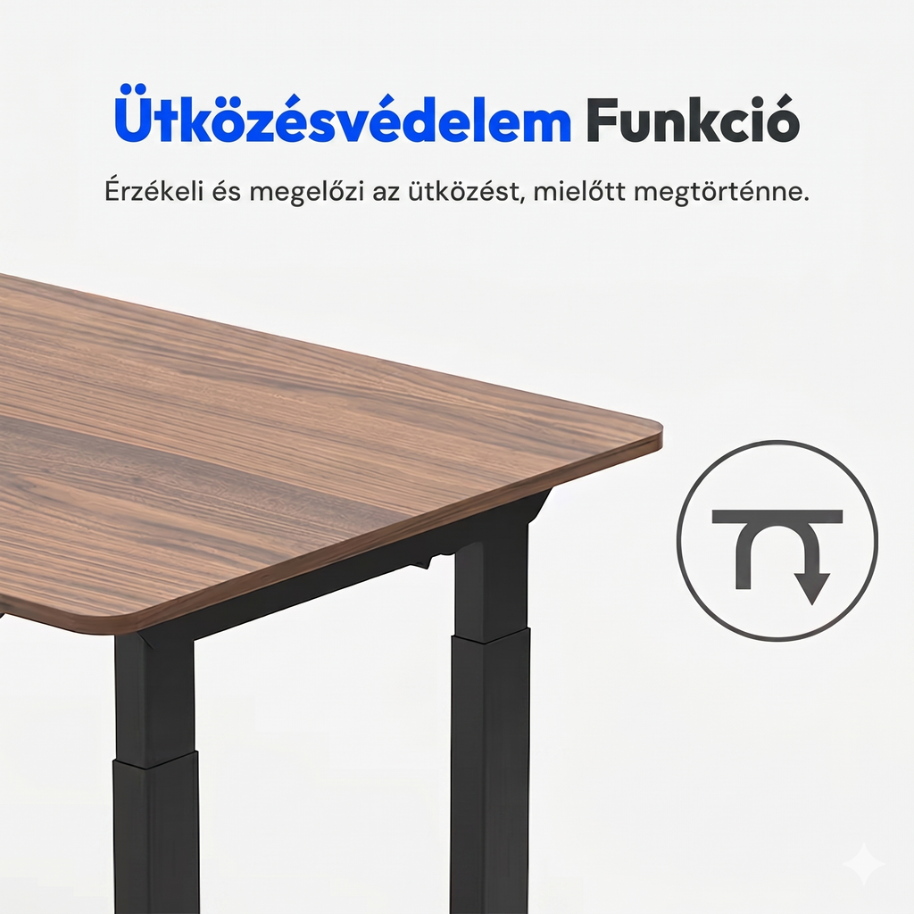 Négylábú elektromos magasságállítható íróasztal láb E2Q, 2 motorral, 150kg teherbírással