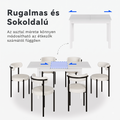 Bővíthető étkezőasztal DT1, 110–150 × 70 cm, I-gerendás szerkezettel és lamellás kialakítással