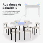 Bővíthető étkezőasztal DT1, 110–150 × 70 cm, I-gerendás szerkezettel és lamellás kialakítással