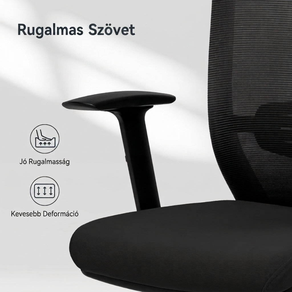 Ergonomikus irodai szék, OC3, 2D kartámasz, Hálós