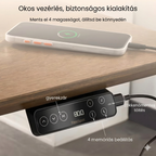 Prémium Elektromos Íróasztal Láb E7H , 68-133cm Állítható, Kétmotoros, 125 kg Teherbírás, LED érintőképernyő, 4 memóriahely, USB töltőport