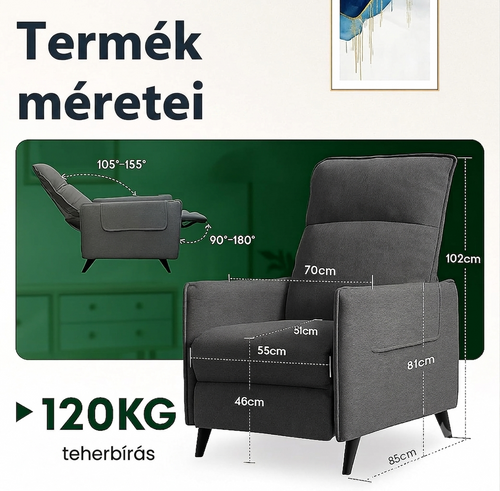 Állítható háttámlájú pihenőfotel (XP1)