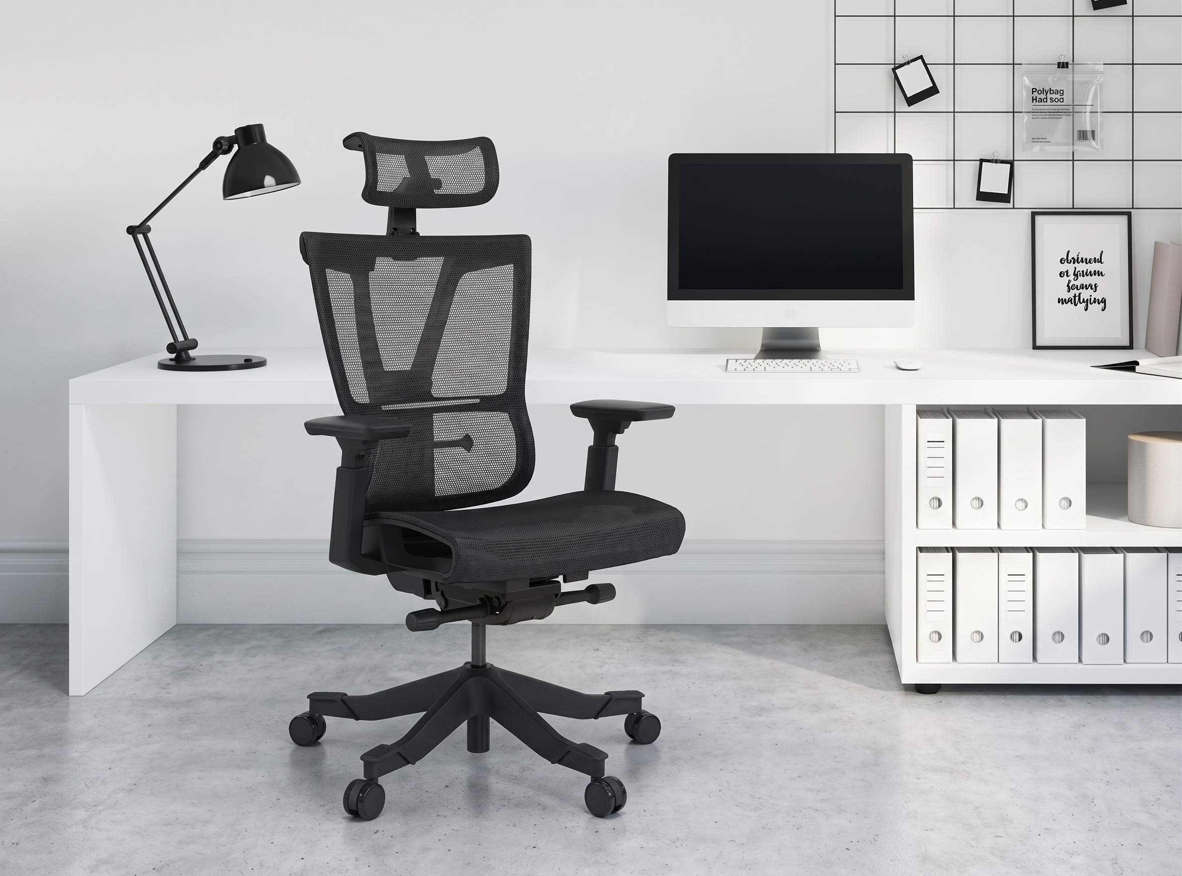 4D-ben teljesen állítható ergonomikus irodai szék OC19B