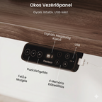 Elektromos Íróasztal Láb E9, dupla kefenélküli motor, 180kg Teherbírás, 63.5-128.5cm Állítható, LED érintőképernyő, 4 memóriahely, USB töltőport