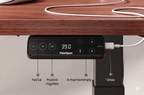 Prémium Elektromos Íróasztal Láb E7 Pro, 63.5-128.5cm Állítható, Kétmotoros, 160 kg Teherbírás, LED érintőképernyő, 4 memóriahely, USB töltőport