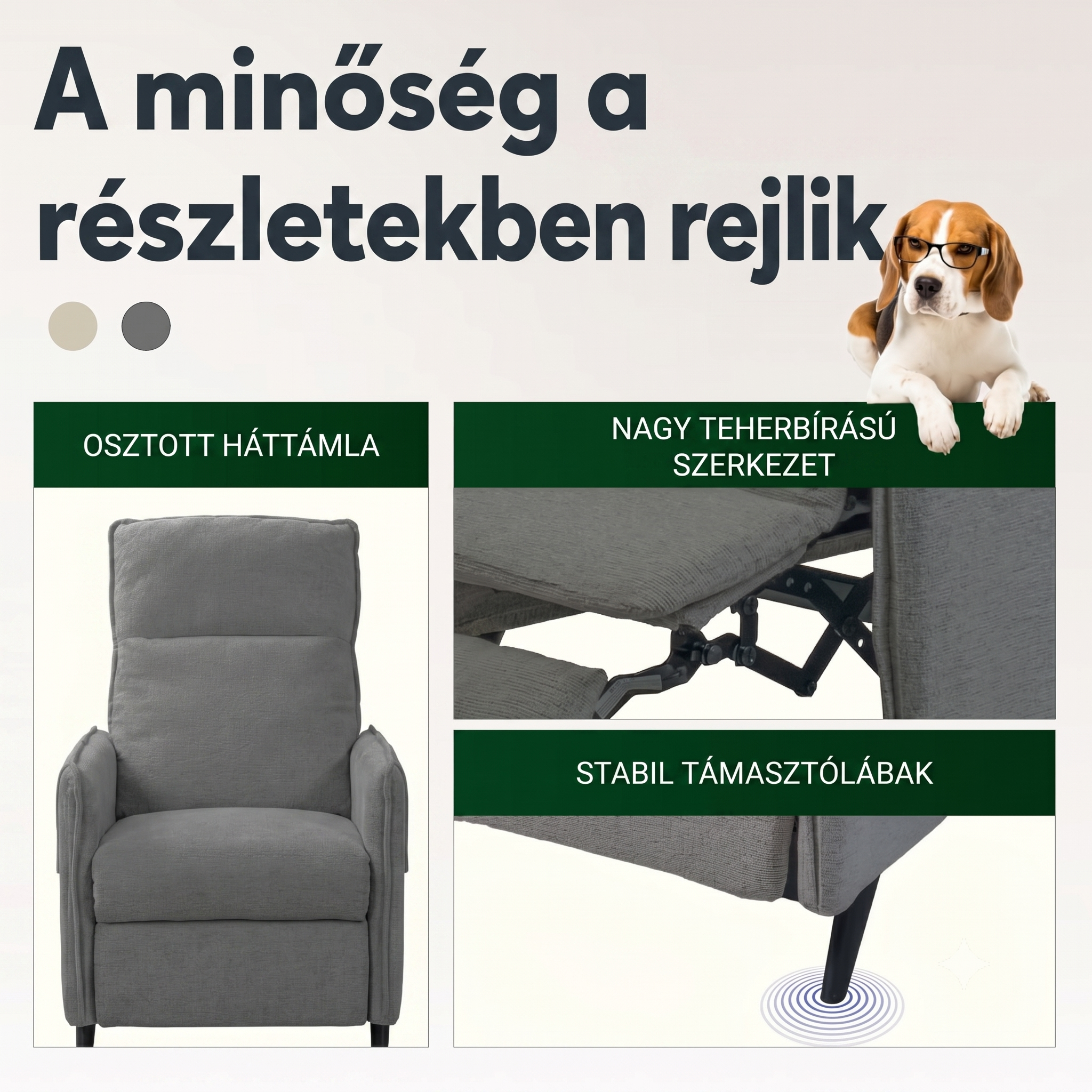 Állítható háttámlájú pihenőfotel (XP1)
