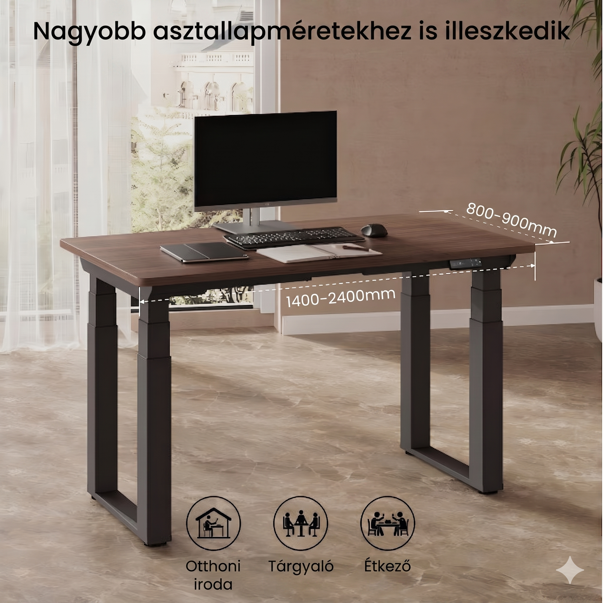 Négylábú elektromos magasságállítható íróasztal láb E7Q ,4 motorral, 300 kg teherbírással