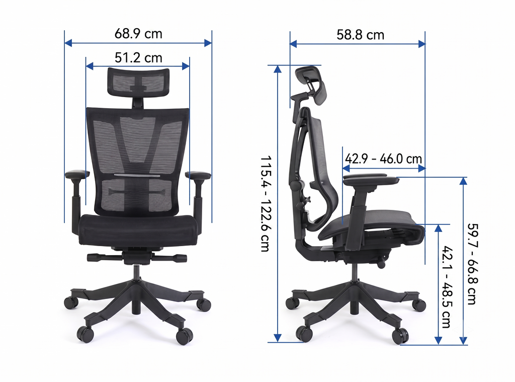 4D-ben teljesen állítható ergonomikus irodai szék OC19B