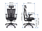 4D-ben teljesen állítható ergonomikus irodai szék OC19B