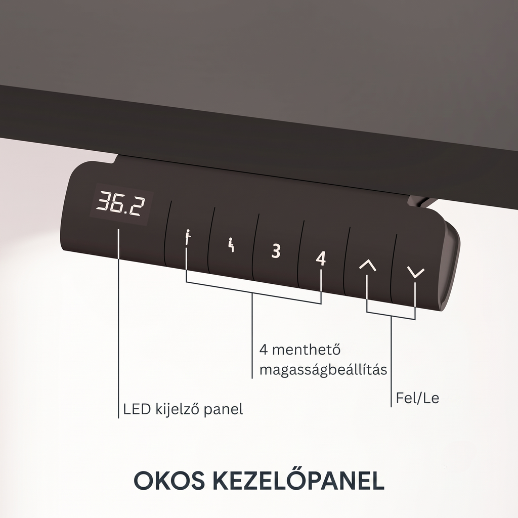 FLEXISPOT E6 - Kétmotoros Állóasztal Láb, 100 kg Teherbírás, 3 fokozatban Magasság Állítható Elektromos Íróasztal láb