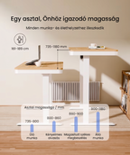 Q3 multifunkciós, stílusos állóasztal fiókokkal