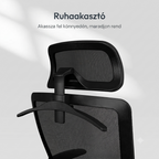 Ergonomikus irodai szék, OC3, 2D kartámasz, Hálós