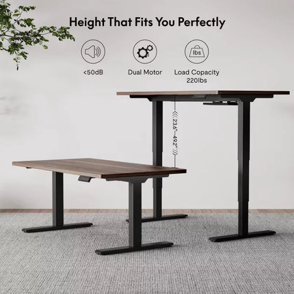 Elektromos Íróasztal Láb E5, 60-125cm Állítható, Kétmotoros, 120 kg Teherbírás, Memóriagombokkal