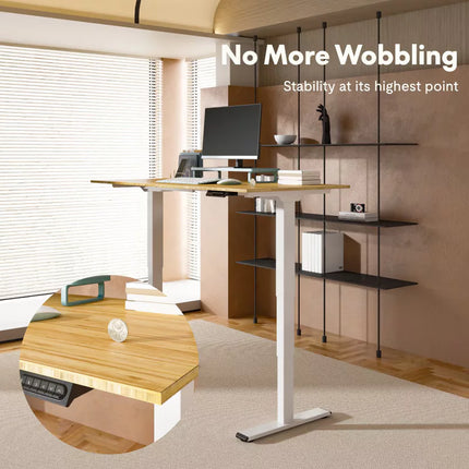 Elektromos Íróasztal Láb E5, 60-125cm Állítható, Kétmotoros, 120 kg Teherbírás, Memóriagombokkal