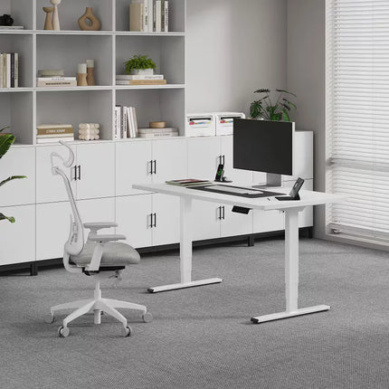 Elektromos Íróasztal Láb E5, 60-125cm Állítható, Kétmotoros, 120 kg Teherbírás, Memóriagombokkal