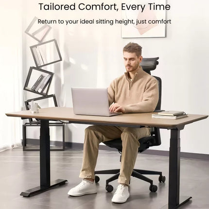 Elektromos Íróasztal Láb E7, 58-123cm Állítható, Kétmotoros, 125 kg Teherbírás, LED érintőképernyő, 4 memóriahely, USB töltőport