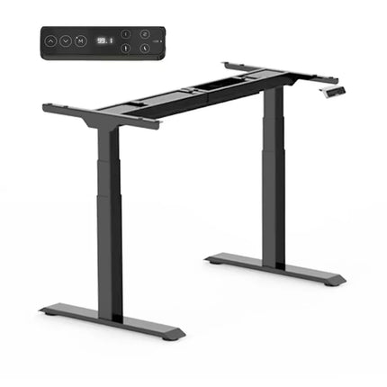 Elektromos Íróasztal Láb E7, 58-123cm Állítható, Kétmotoros, 125 kg Teherbírás, LED érintőképernyő, 4 memóriahely, USB töltőport