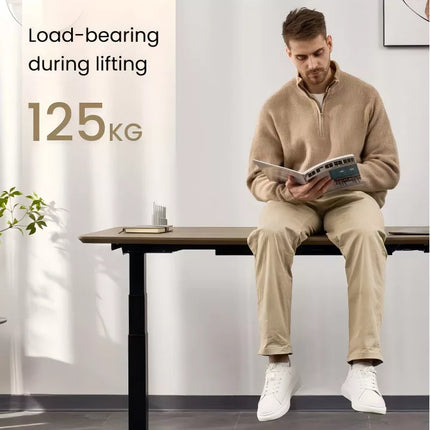 Elektromos Íróasztal Láb E7, 58-123cm Állítható, Kétmotoros, 125 kg Teherbírás, LED érintőképernyő, 4 memóriahely, USB töltőport