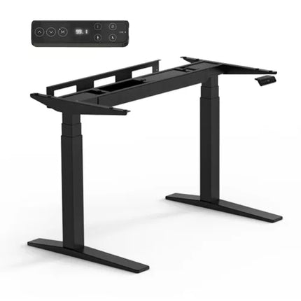 Elektromos Íróasztal Láb E7 Pro, 63.5-128.5cm Állítható, Kétmotoros, 160 kg Teherbírás, LED érintőképernyő, 4 memóriahely, USB töltőport