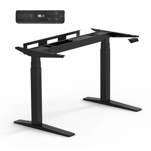 Prémium Elektromos Íróasztal Láb E7 Pro, 63.5-128.5cm Állítható, Kétmotoros, 160 kg Teherbírás, LED érintőképernyő, 4 memóriahely, USB töltőport