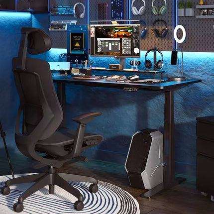 Elektromos Íróasztal Láb E7 Pro, 63.5-128.5cm Állítható, Kétmotoros, 160 kg Teherbírás, LED érintőképernyő, 4 memóriahely, USB töltőport