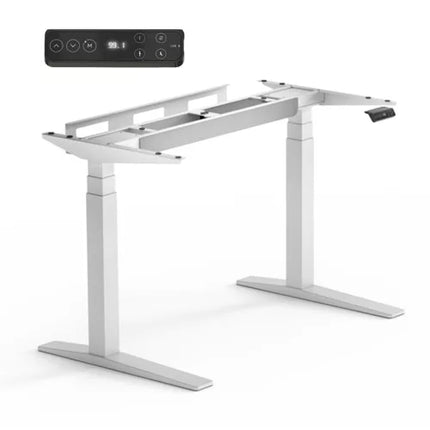 Elektromos Íróasztal Láb E7 Pro, 63.5-128.5cm Állítható, Kétmotoros, 160 kg Teherbírás, LED érintőképernyő, 4 memóriahely, USB töltőport