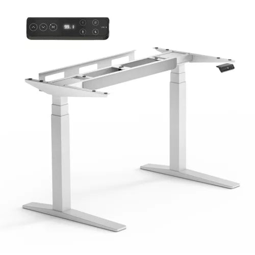 Elektromos Íróasztal Láb E7 Pro, 63.5-128.5cm Állítható, Kétmotoros, 160 kg Teherbírás, LED érintőképernyő, 4 memóriahely, USB töltőport