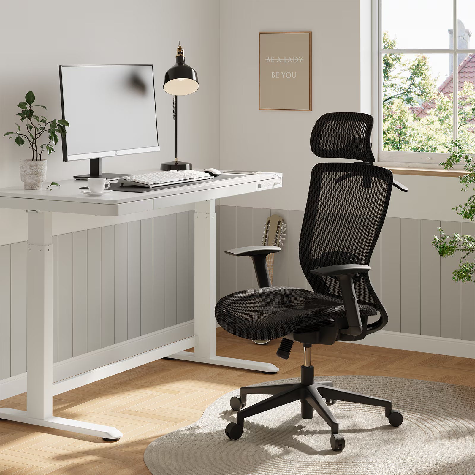 Ergonomikus irodai szék, OC3, 2D kartámasz, Hálós