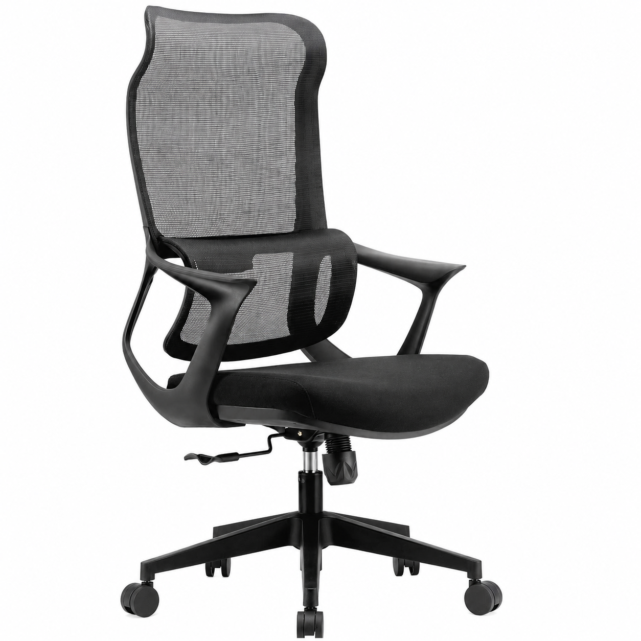 Ergonomikus irodai szék, íróasztali szék, OC16, stílusos, elasztomer hálós anyag, lélegző, deréktámasz, rögzítő funkció, állítható hintázás, állítható ülésmagasság, csendes görgők