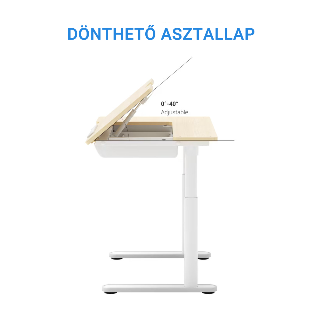 Elektromos állítható tanulóasztal SD2, 112×60 cm