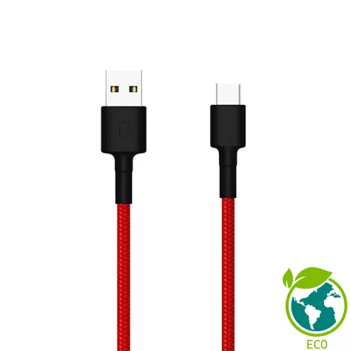 Xiaomi Mi Braided USB Type-C kábel 1 m, Piros/Fekete