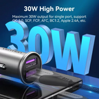Vention FFEH0 autós töltő USB-A, QC3, 30W