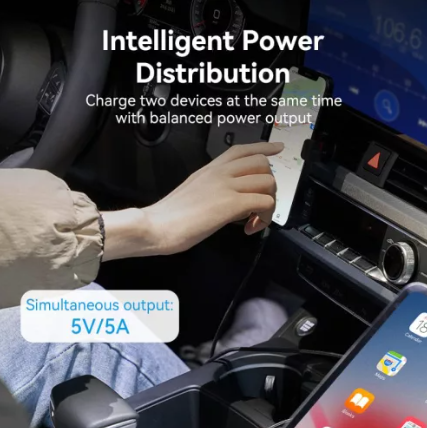Vention FFEH0 autós töltő USB-A, QC3, 30W