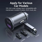 Vention FFEH0 autós töltő USB-A, QC3, 30W