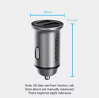 Vention FFEH0 autós töltő USB-A, QC3, 30W