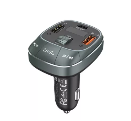 VENTION FFLB0 FM transzmitter USB-C+A+A töltővel