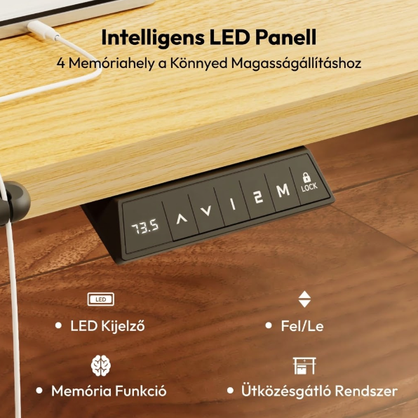 FQ1 elektromos állítható magasságú íróasztal, ülő-álló asztal, otthoni irodai asztal, memóriafunkciós intelligens vezérlőpanellel, több részes asztallappal