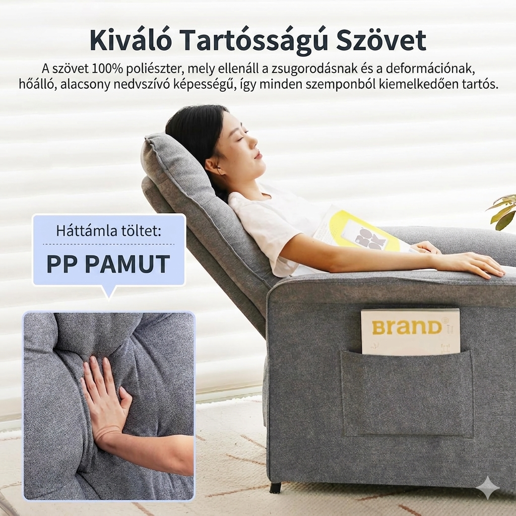 Elektromos relaxfotel X1 – állítható háttámlával