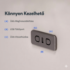 Elektromos Állítható relaxfotel X2, bőr– széles kartámasszal, USB-csatlakozóval