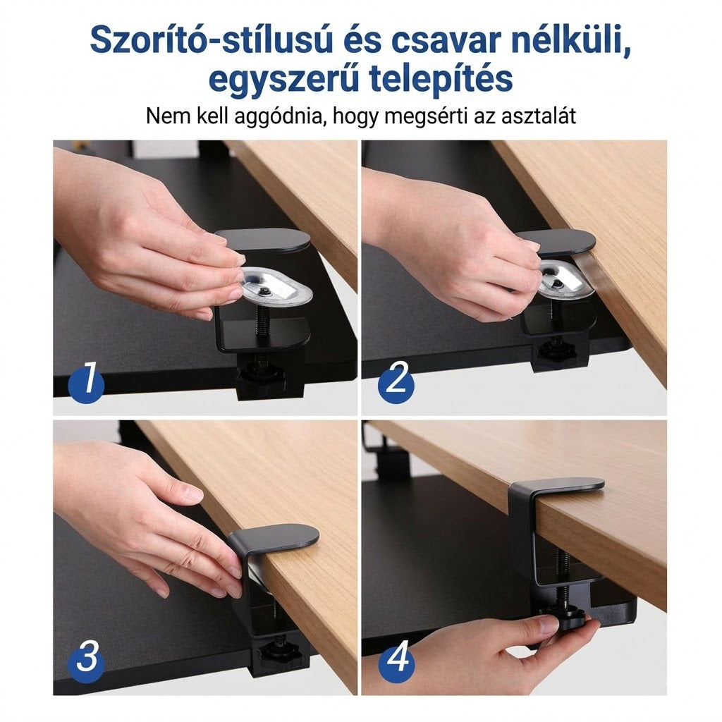 Kicsúsztatható billentyűzettálca KT2B