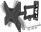 TV fali tartó, 13"-42"-os (33–107 cm) LED/LCD/plazma TV-khez, dönthető és forgatható