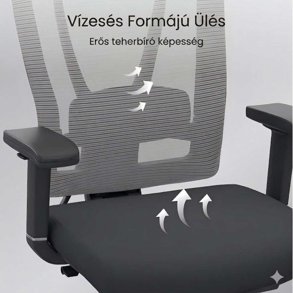 Prémium Ergonomikus Irodai Szék BS14 – Állítható Deréktámasszal
