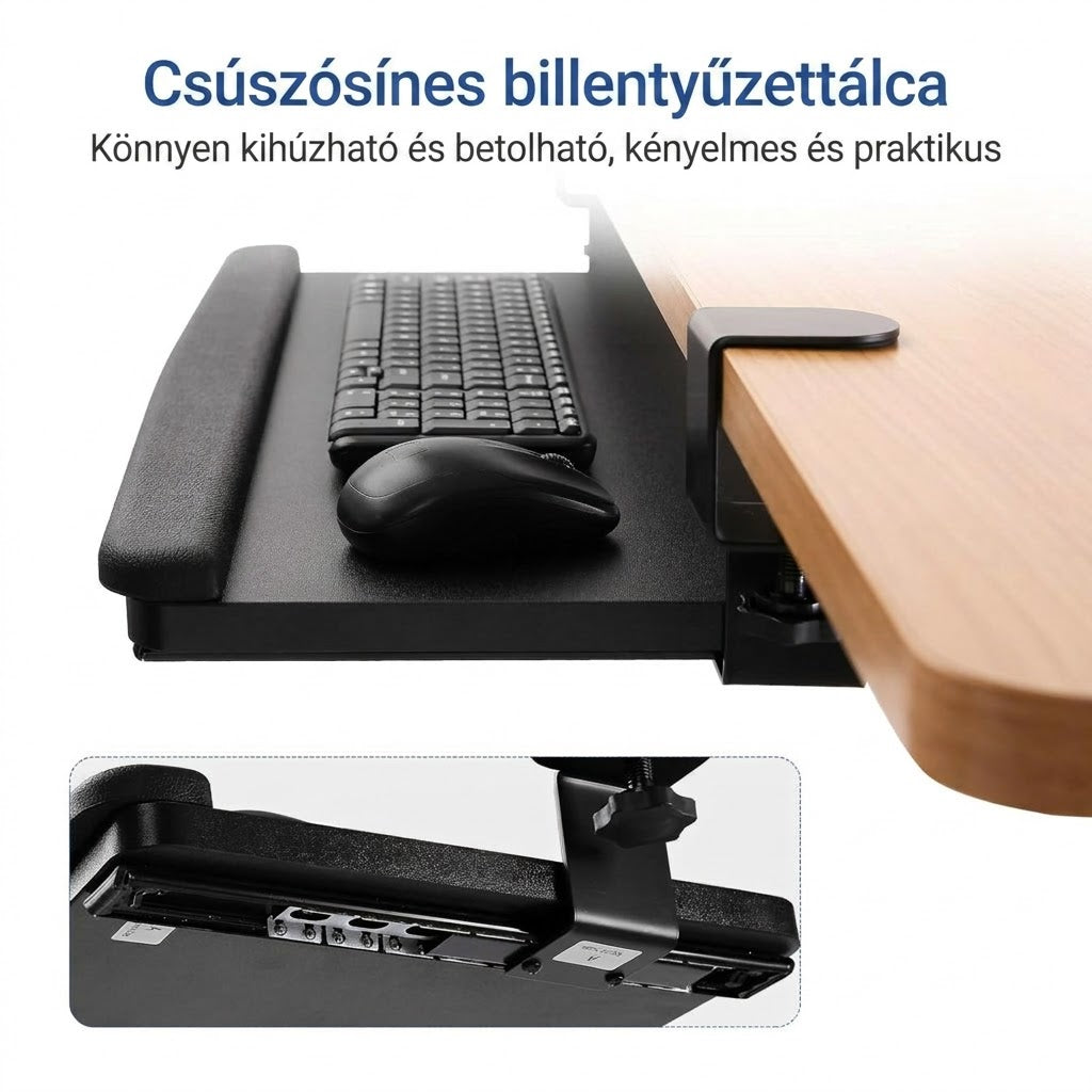 Kicsúsztatható billentyűzettálca KT2B